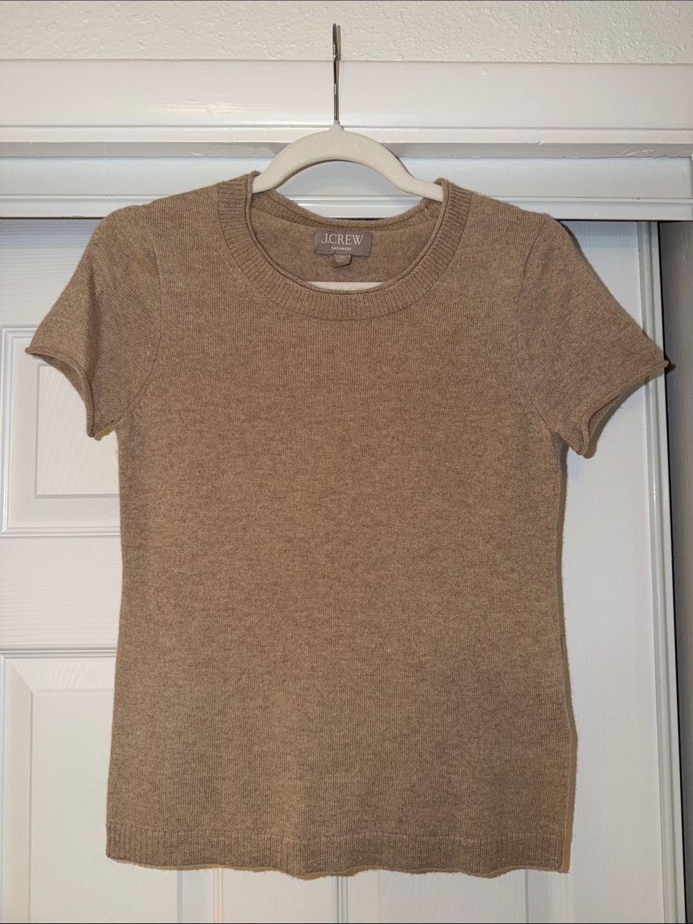 J.Crew Short Sleeve Cashmere Sweater - Camel